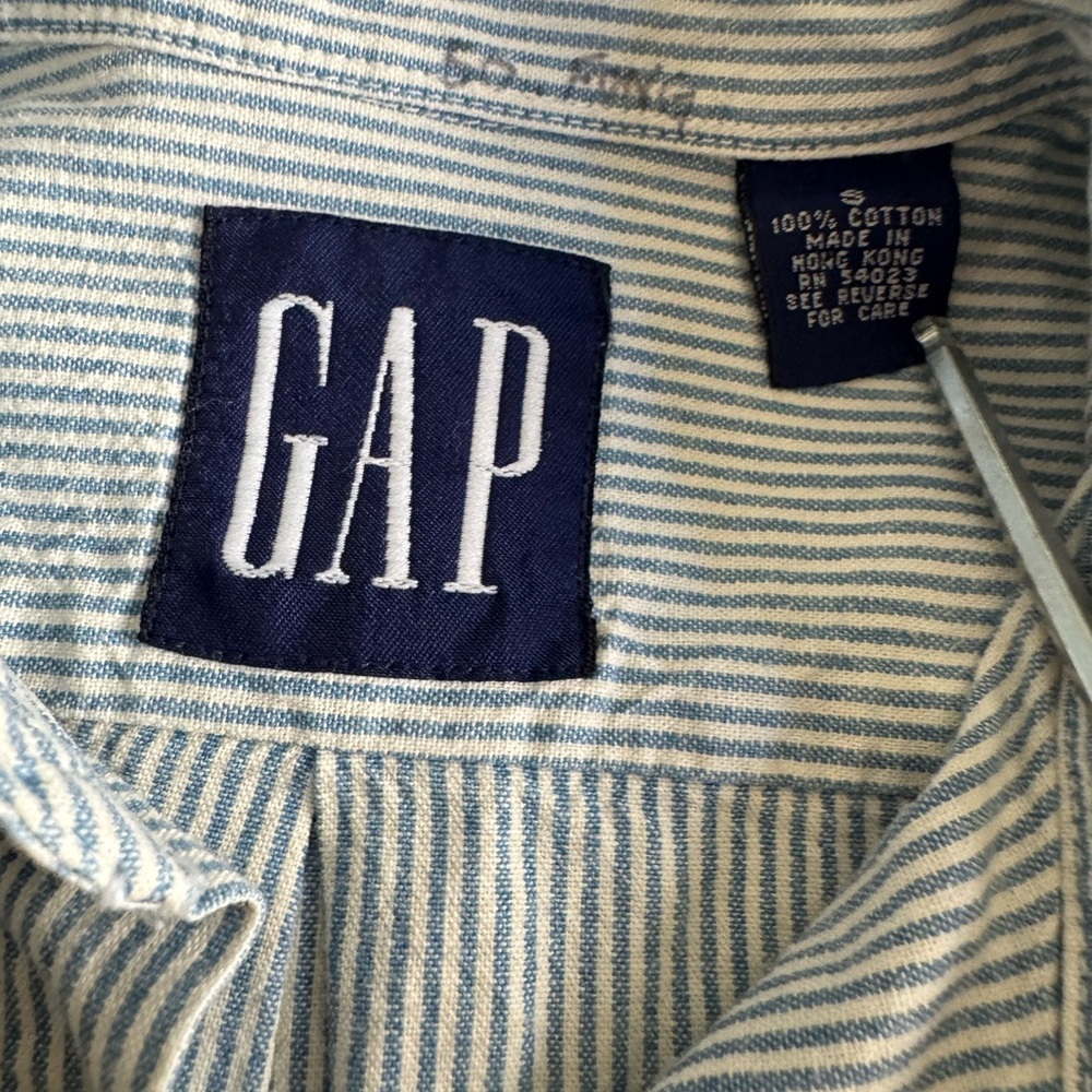 Bundle of 3 Gap Men's Plaid Button Down Shirts Neutral Blue Tan| Size S - Picture 2 of 7